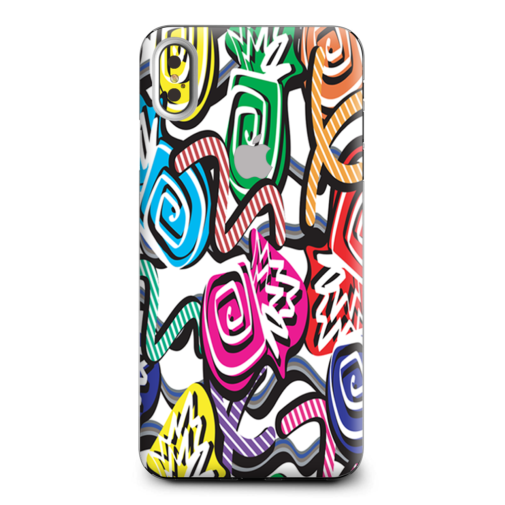 Squiggles Swirls Pop Art Apple iPhone XS Max Skin