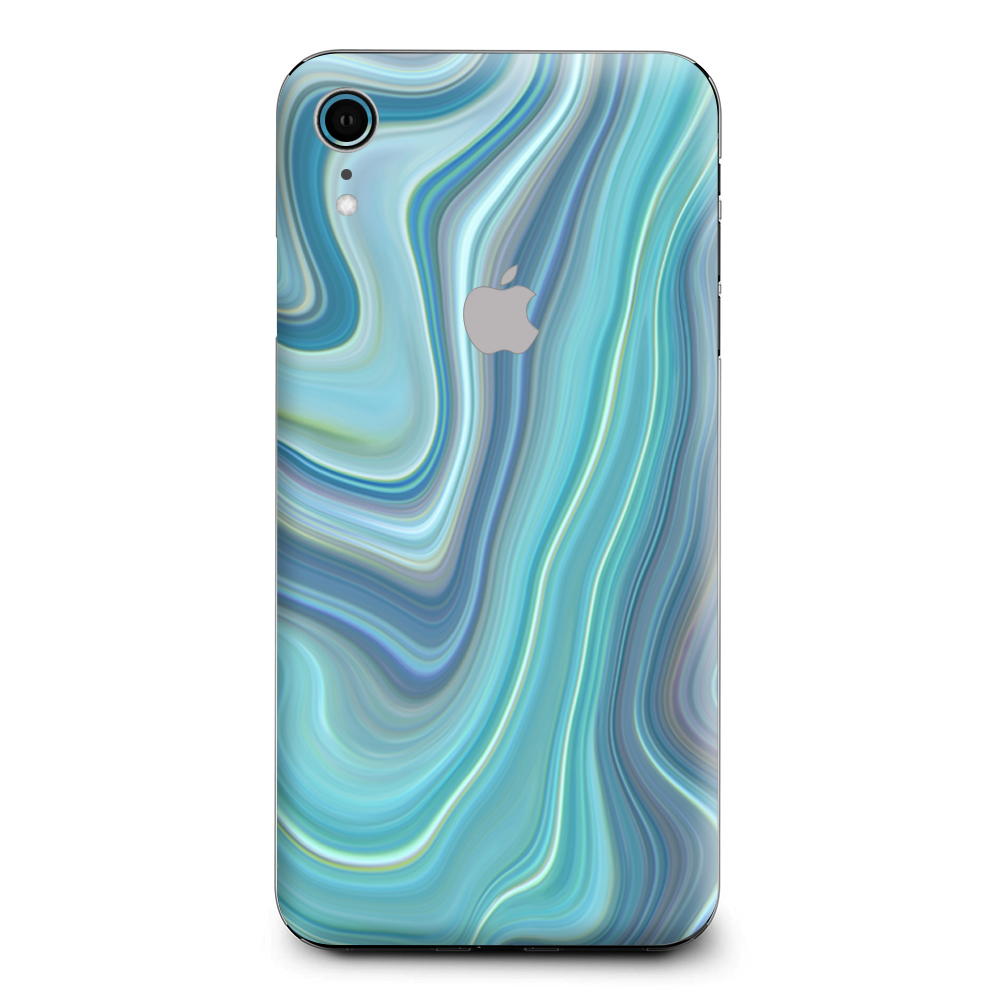 Blue Glass Marble Stone Geode Apple iPhone XR Skin