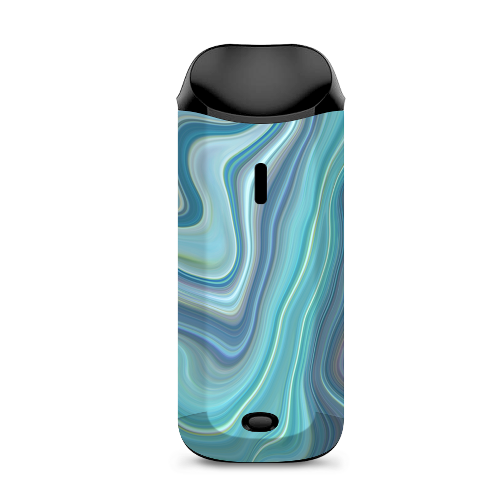  Blue Glass Marble Stone Geode Vaporesso Nexus AIO Kit Skin