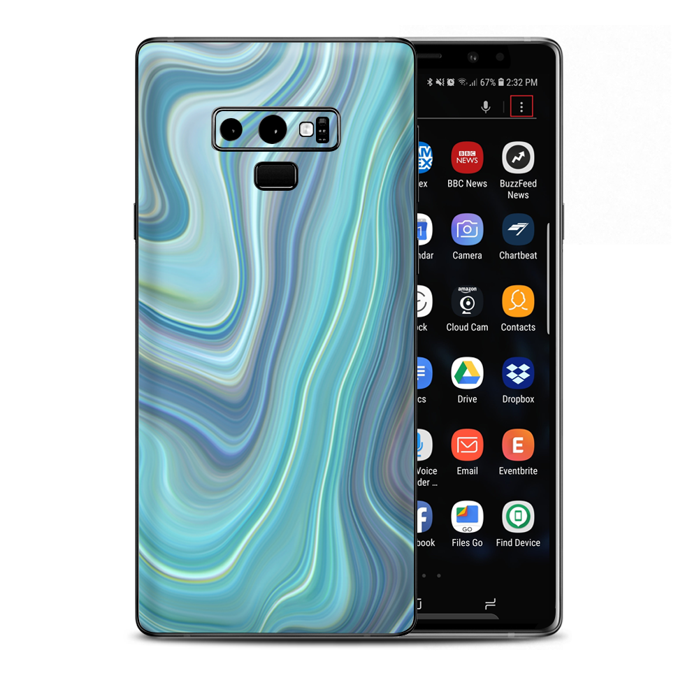 Blue Glass Marble Stone Geode Samsung Galaxy Note 9 Skin