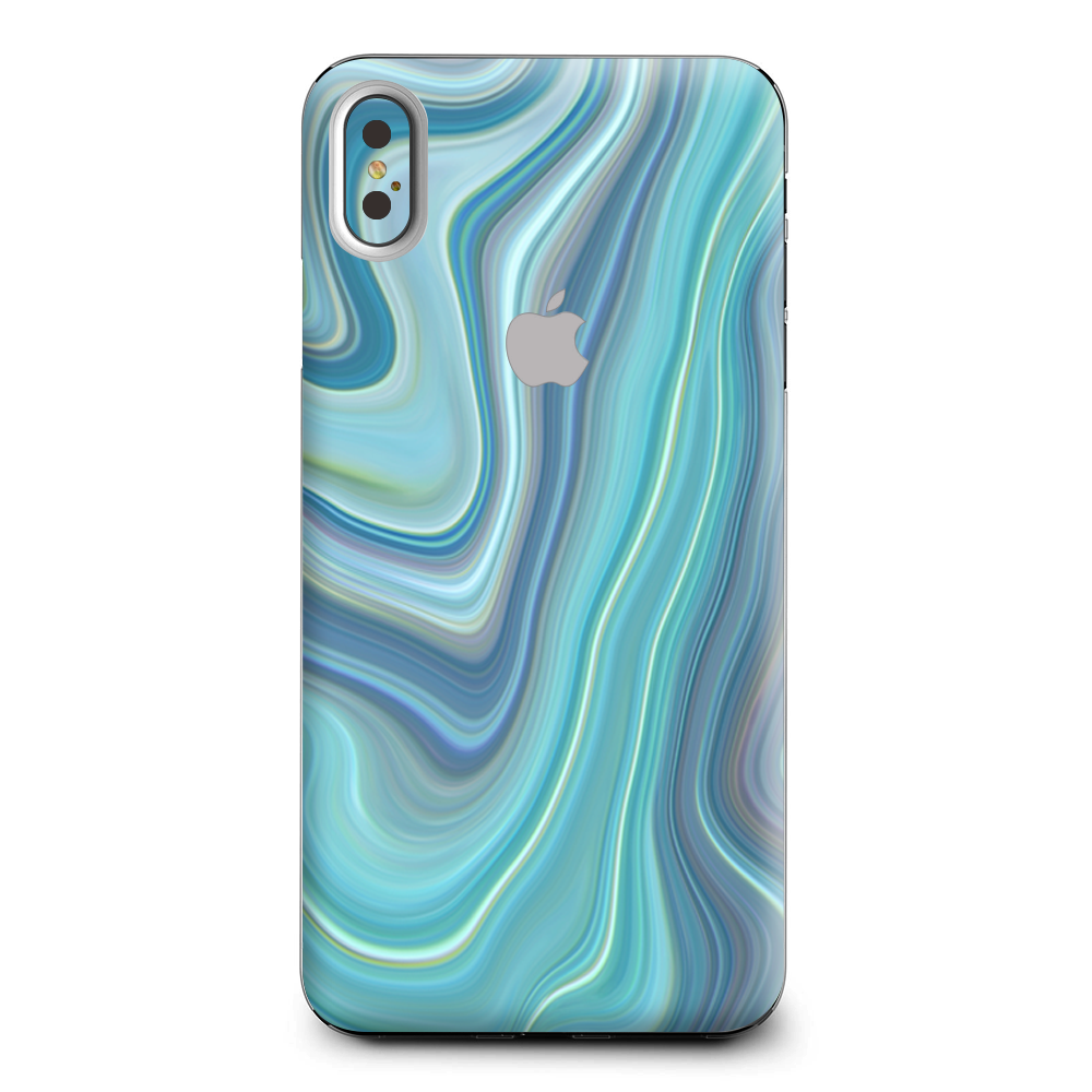 Blue Glass Marble Stone Geode Apple iPhone XS Max Skin