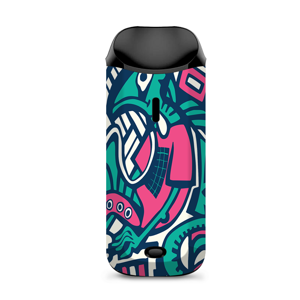  Green Gecko Abstract Pop Art Vaporesso Nexus AIO Kit Skin