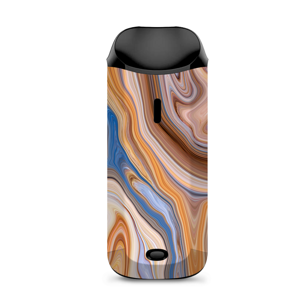  Brown Blue Marble Glass Vaporesso Nexus AIO Kit Skin