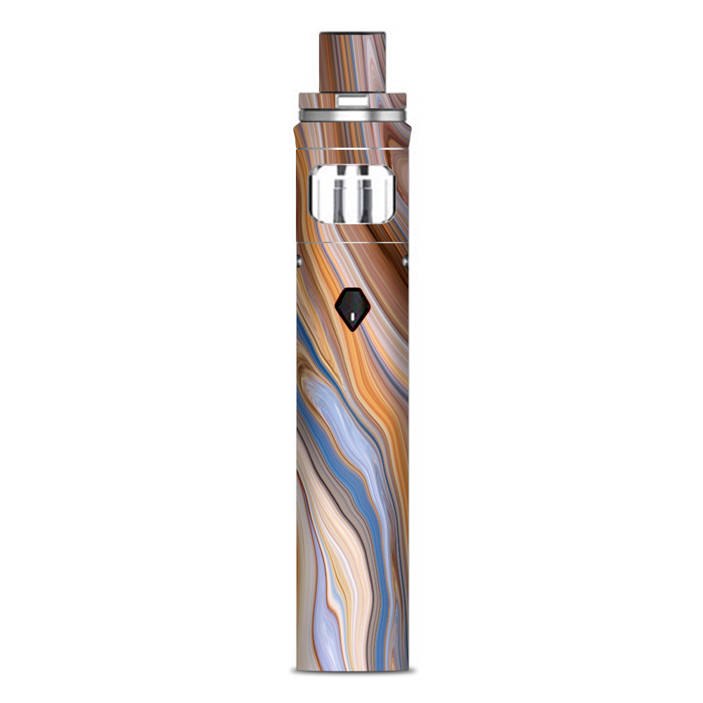  Brown Blue Marble Glass Smok Nord AIO Stick Skin