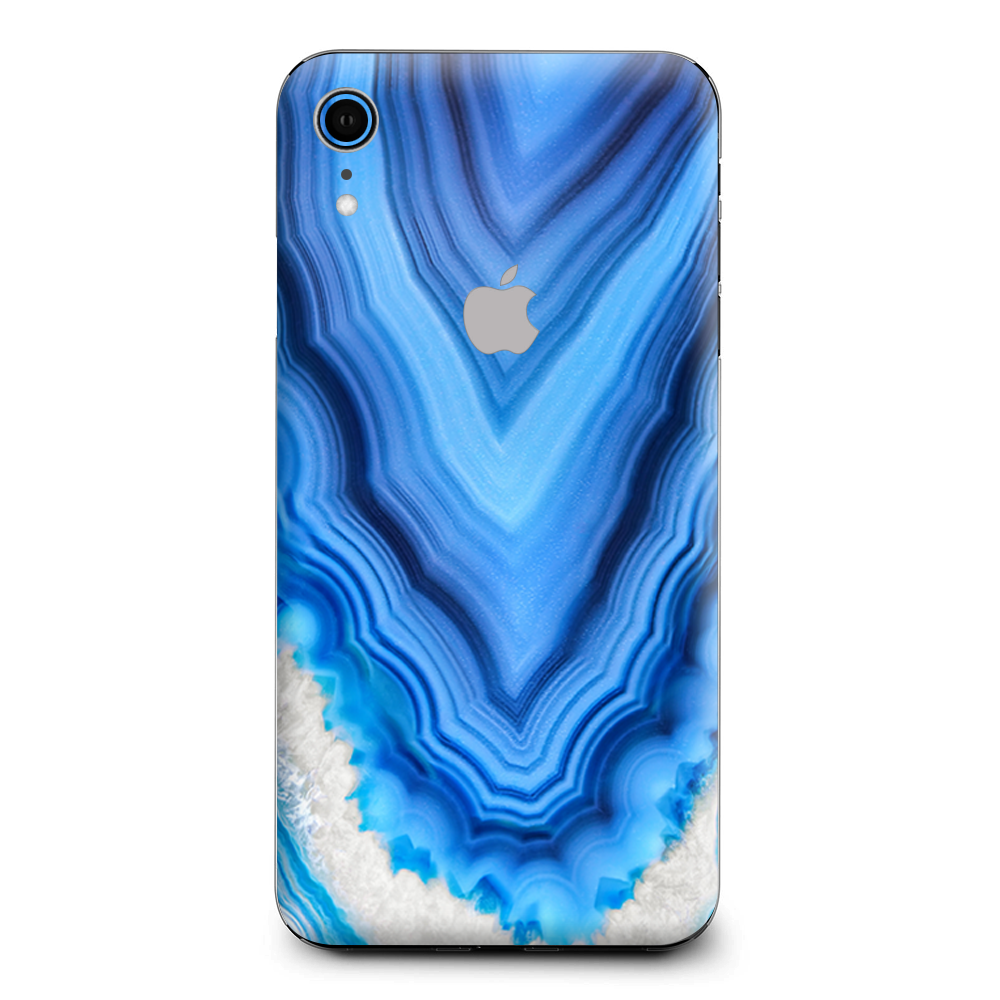 Crystal Blue Ice Marble Apple iPhone XR Skin