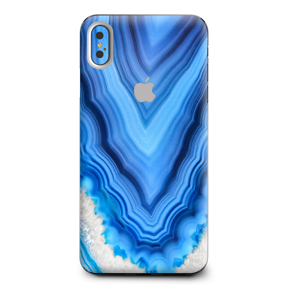 Crystal Blue Ice Marble Apple iPhone XS Max Skin