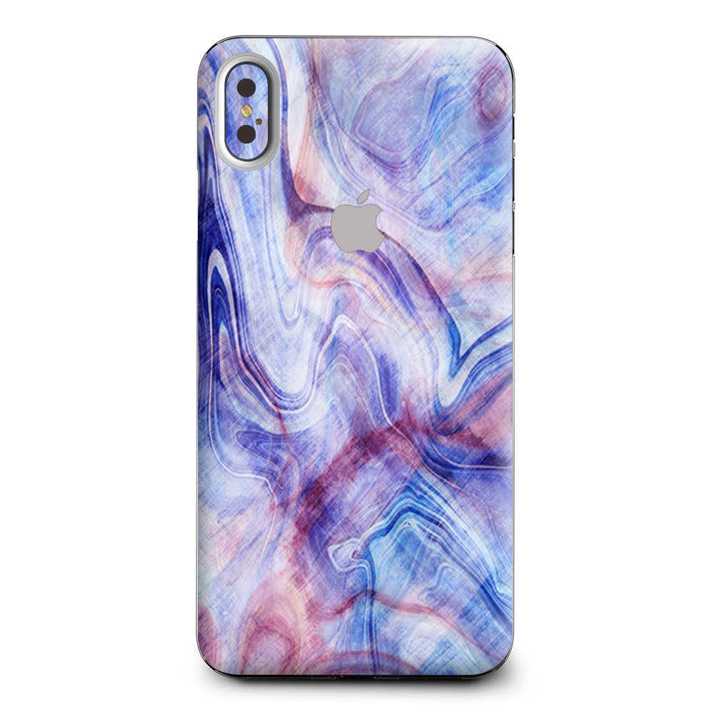 Purple Marble Pink Blue Swirl Apple iPhone XS Max Skin