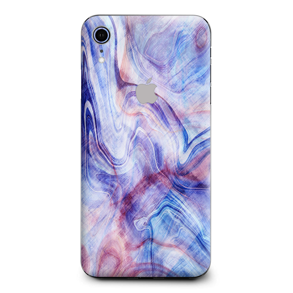 Purple Marble Pink Blue Swirl Apple iPhone XR Skin