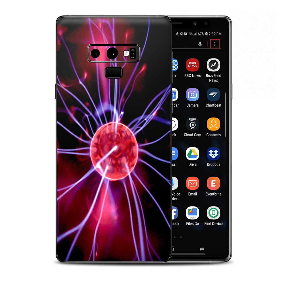 Plasma Ball Electricity Bolts Samsung Galaxy Note 9 Skin