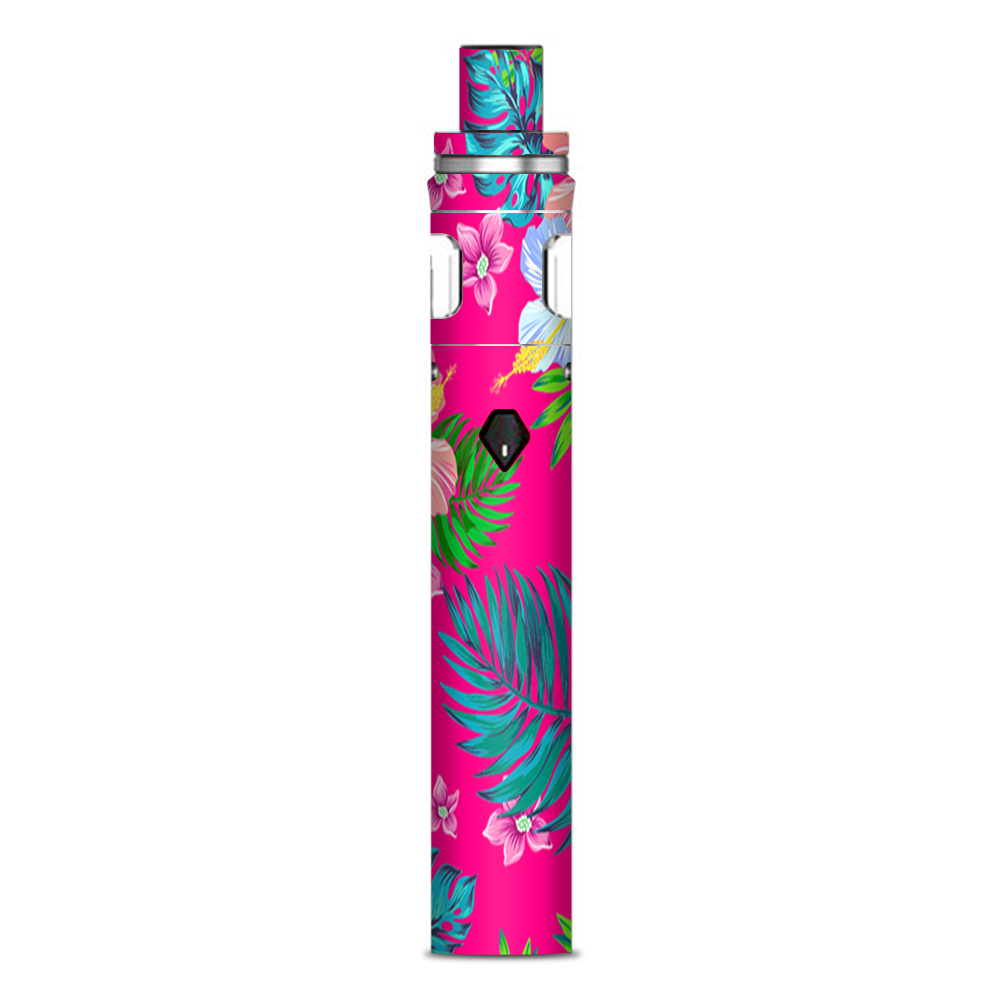  Pink Neon Hibiscus Flowers Smok Nord AIO 19 Skin