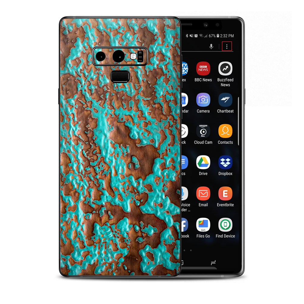 Blue Copper Patina Samsung Galaxy Note 9 Skin