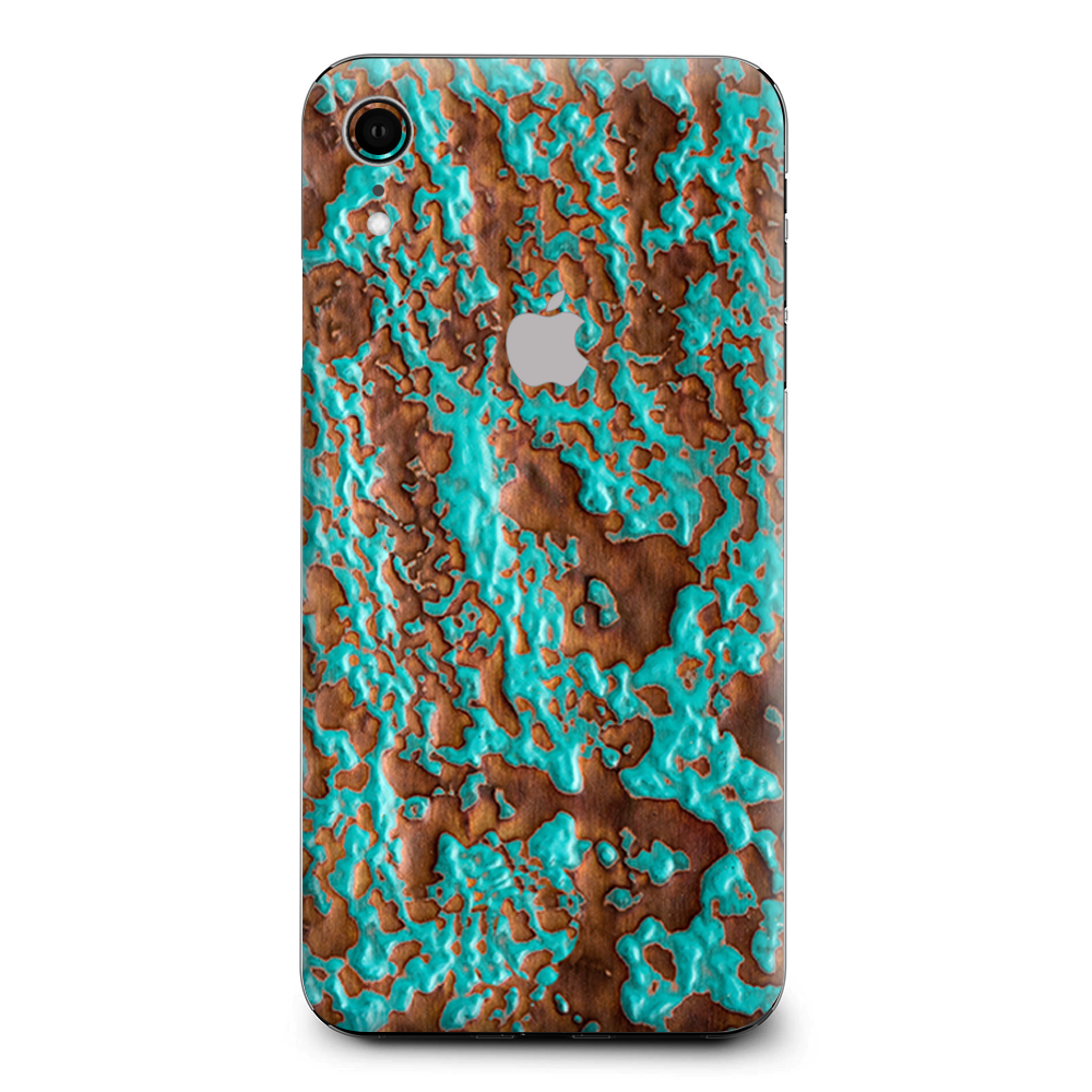 Blue Copper Patina Apple iPhone XR Skin