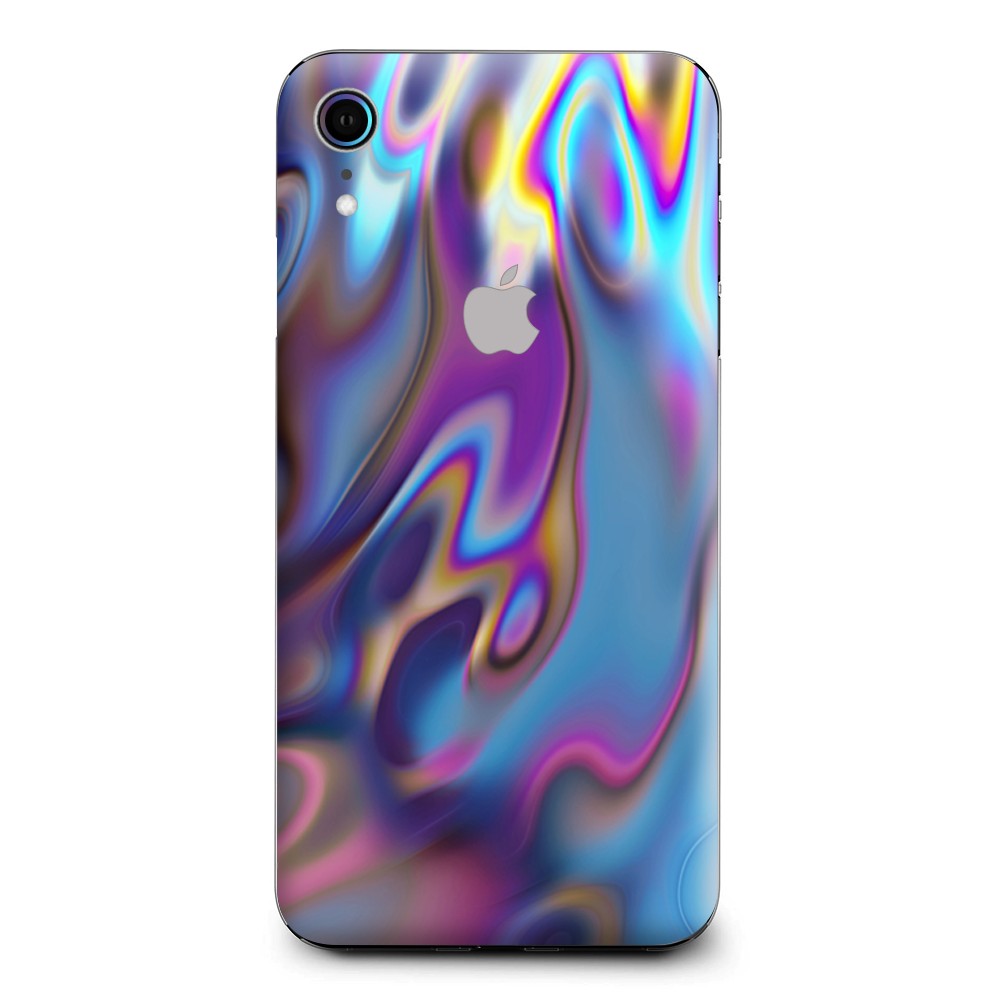 Opalescent Resin Marble Oil Slick Apple iPhone XR Skin