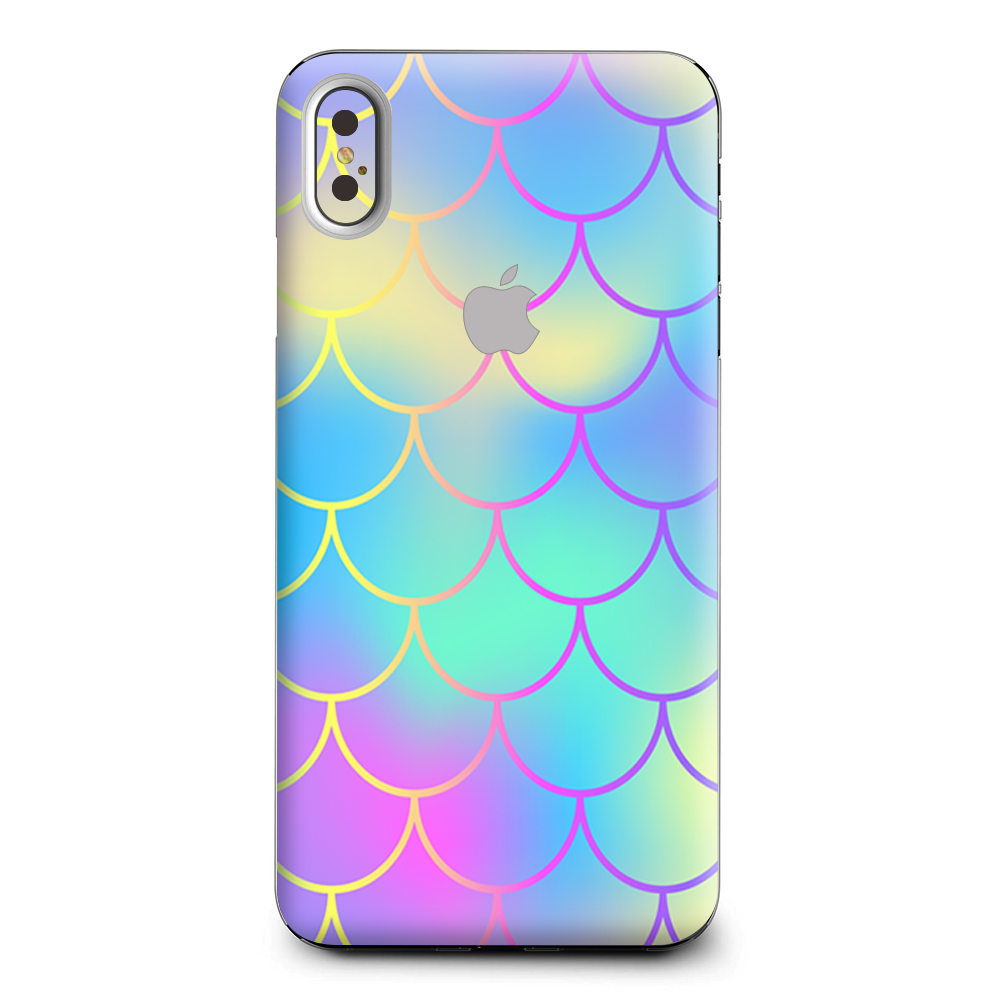 Pastel Colorful Mermaid Scales Apple iPhone XS Max Skin