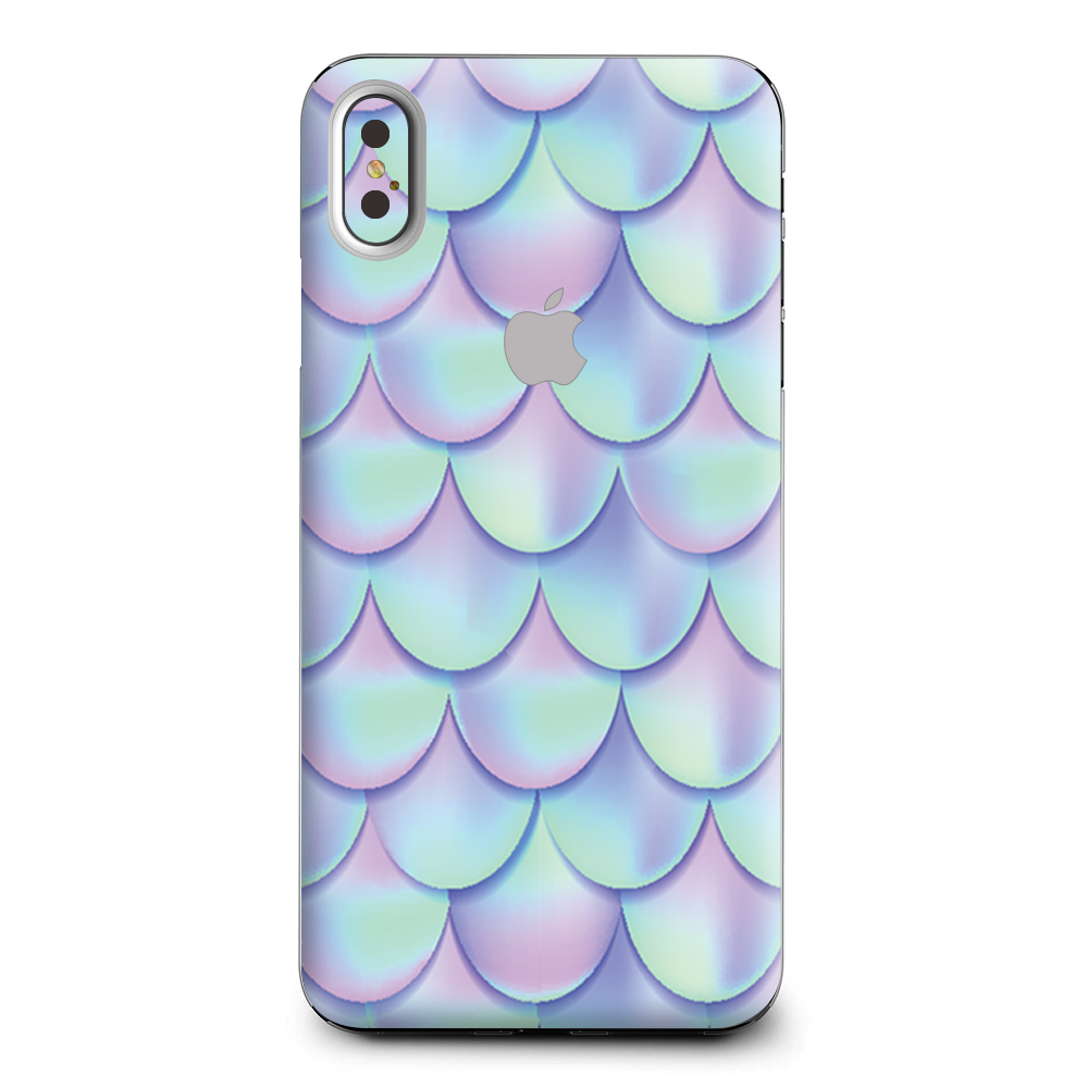 Mermaid Scales Blue Pink Apple iPhone XS Max Skin