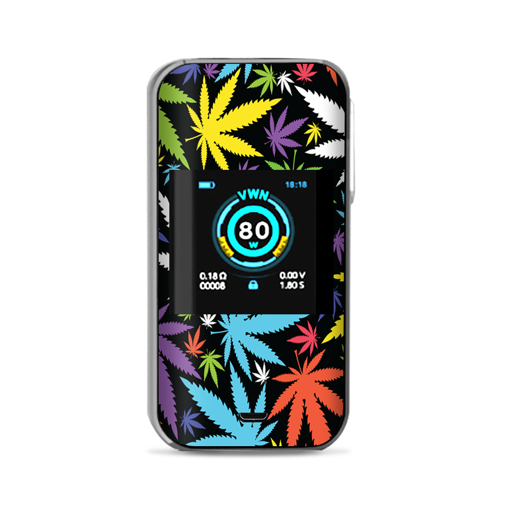  Colorful Weed Leaves Leaf Vaporesso Luxe Nano Kit Skin