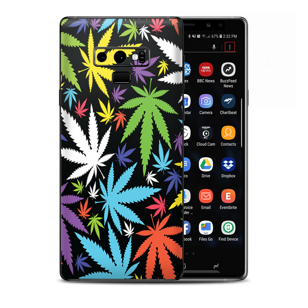 Colorful Weed Leaves Leaf Samsung Galaxy Note 9 Skin