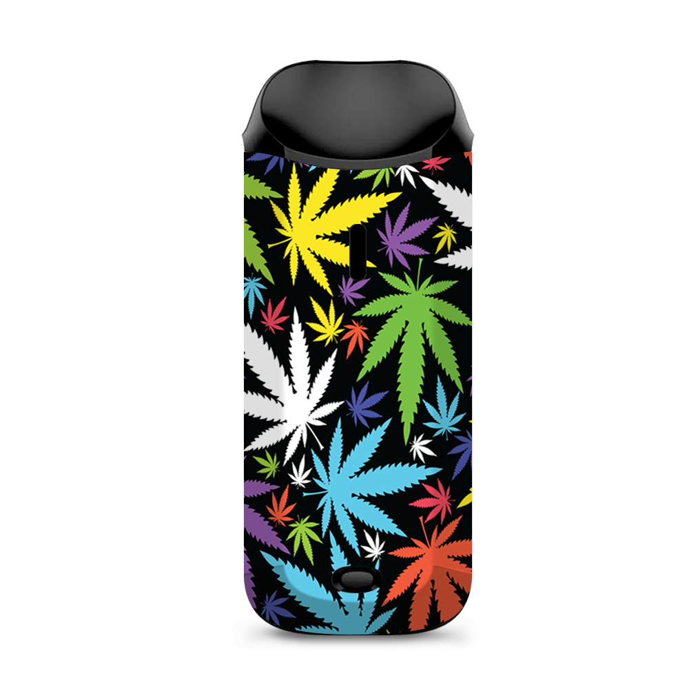  Colorful Weed Leaves Leaf Vaporesso Nexus AIO Kit Skin