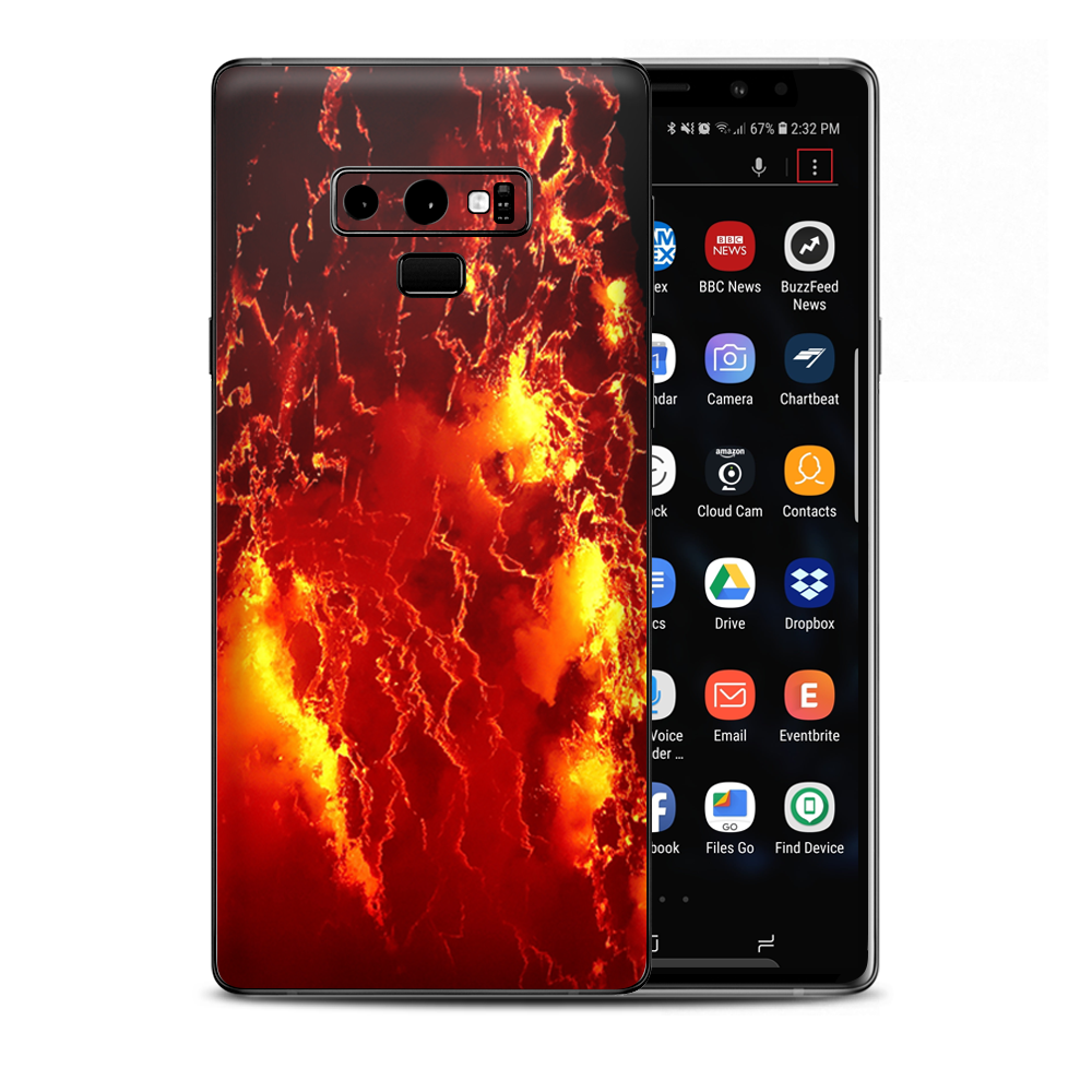 Fire Lava Liquid Flowing Samsung Galaxy Note 9 Skin