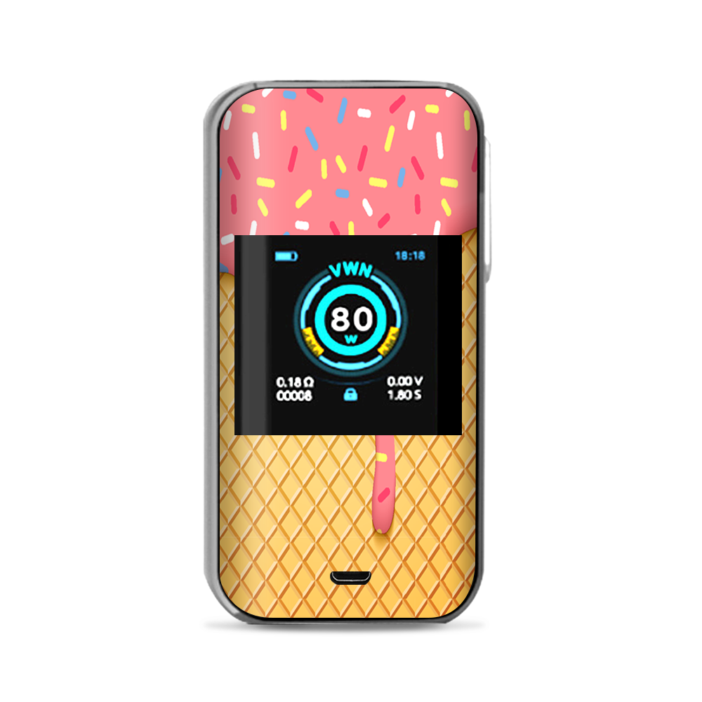  Ice Cream Cone Pink Sprinkles Vaporesso Luxe Nano Kit Skin