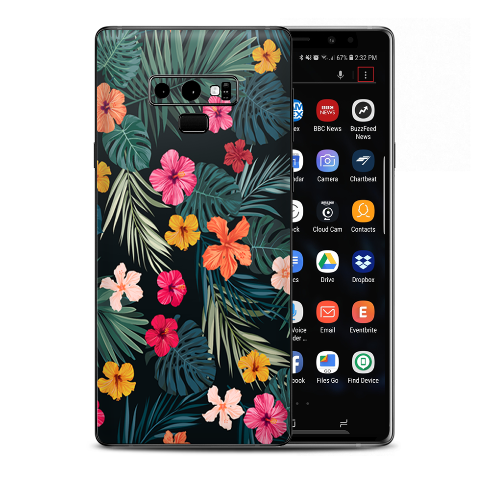 Hibiscus Flowers Tropical Hawaii Samsung Galaxy Note 9 Skin