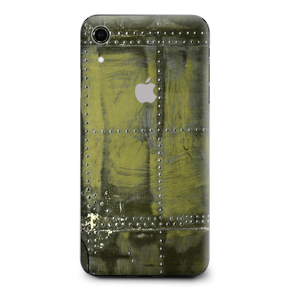 Green Rivets Metal Airplane Panel Ww2 Apple iPhone XR Skin