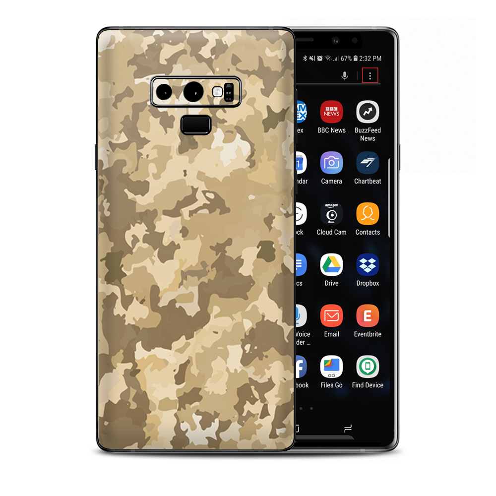 Brown Desert Camo Camouflage Samsung Galaxy Note 9 Skin