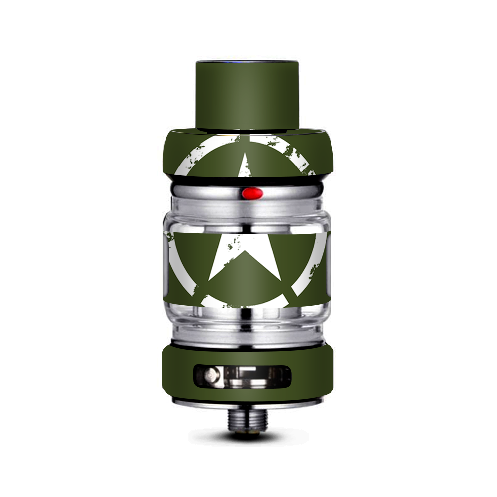  Green Army Star Military Freemax Mesh Pro Tank Skin