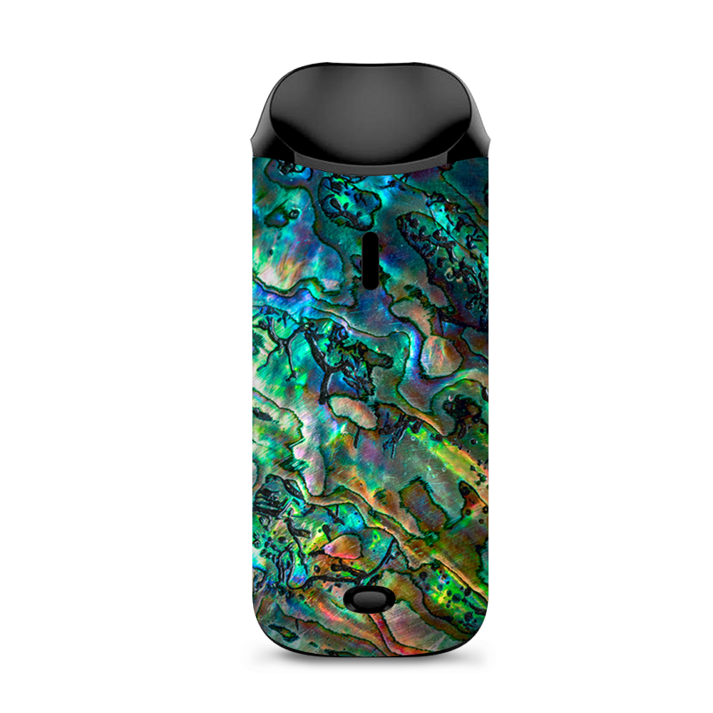  Abalone Shell Swirl Neon Green Opalescent Vaporesso Nexus AIO Kit Skin