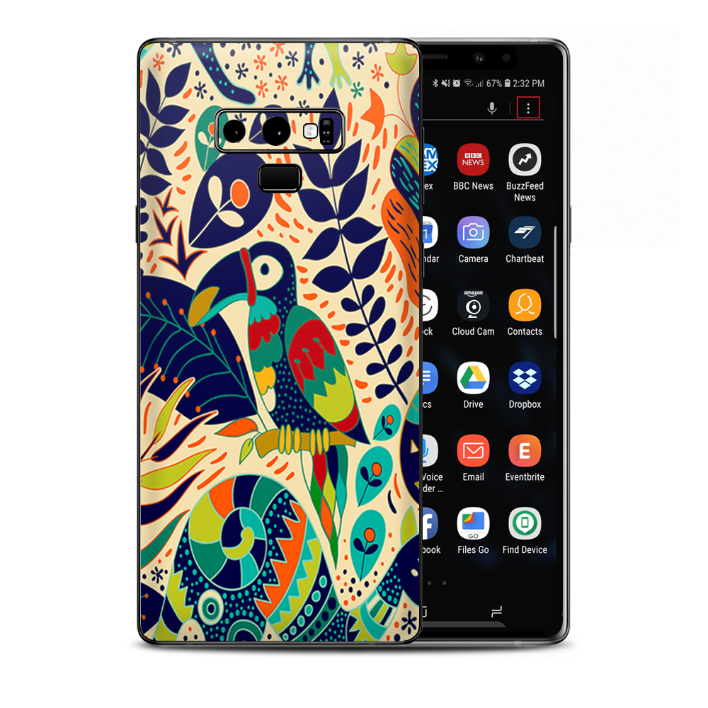 Pop Art Toucan Color Tropical Design Samsung Galaxy Note 9 Skin