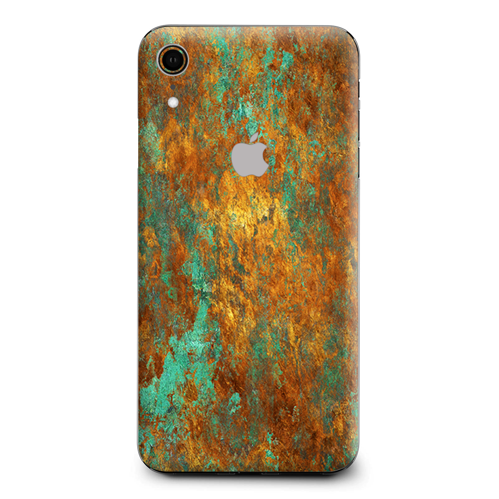 Copper Patina Metal Panel Apple iPhone XR Skin