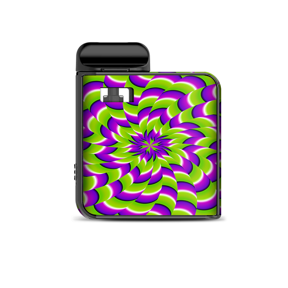  Purple Green Hippy Trippy Psychedelic Motion Swirl Smok Mico Kit Skin