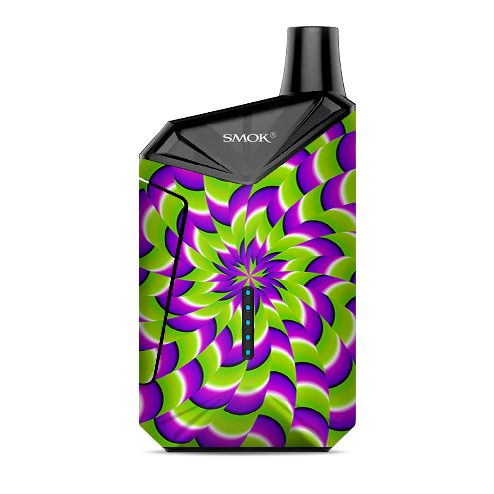 Purple Green Hippy Trippy Psychedelic Motion Swirl Smok  X-Force AIO Kit  Skin