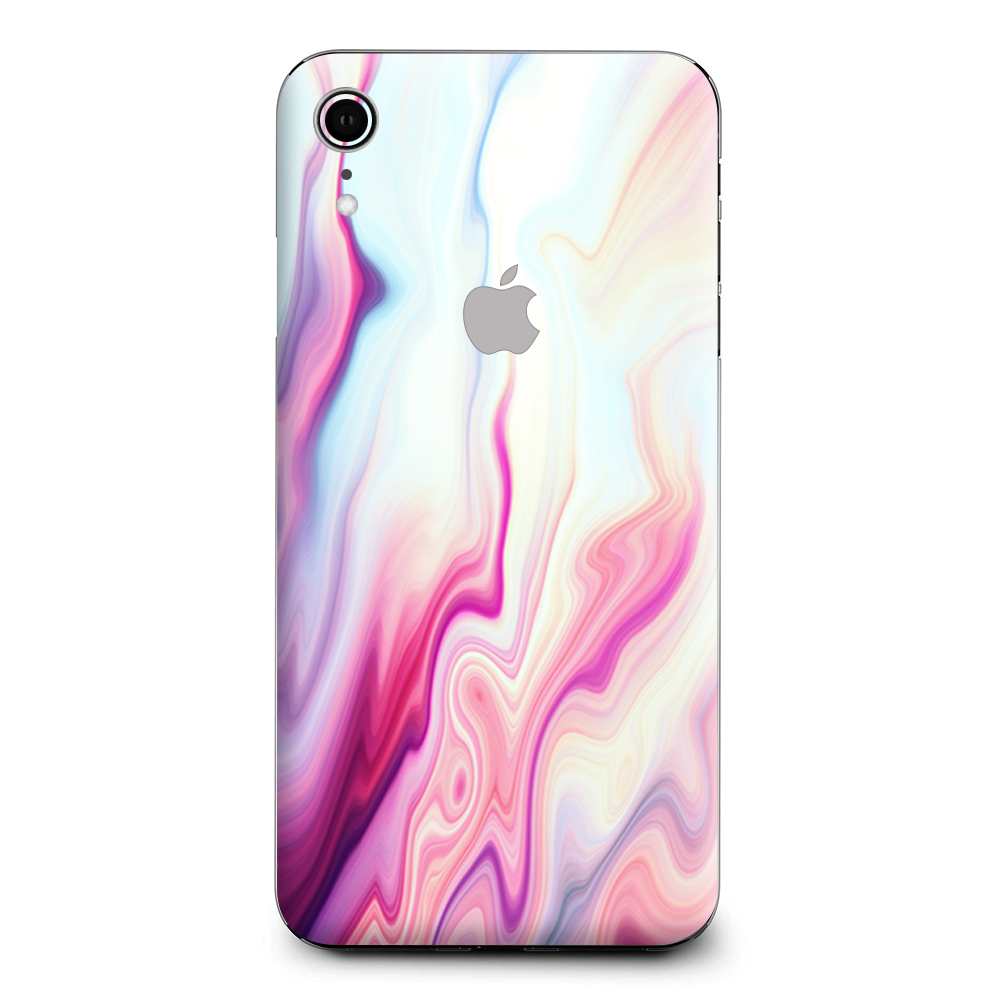 Pink Marble Glass Pastel Apple iPhone XR Skin