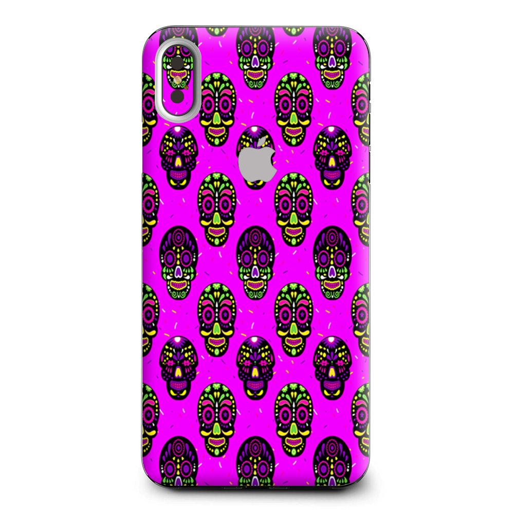 Pink Sugar Skulls Dia De Los Muertos Apple iPhone XS Max Skin