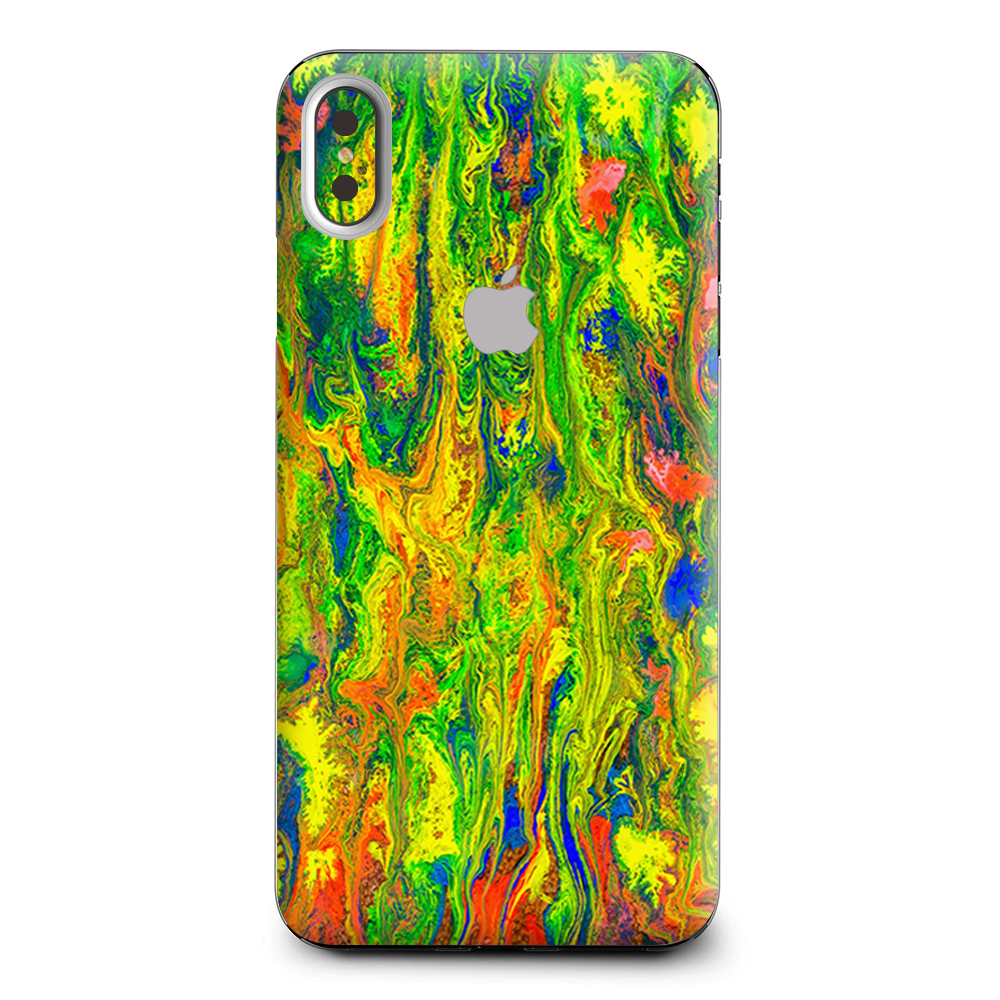 Green Trippy Color Mix Psychedelic Apple iPhone XS Max Skin