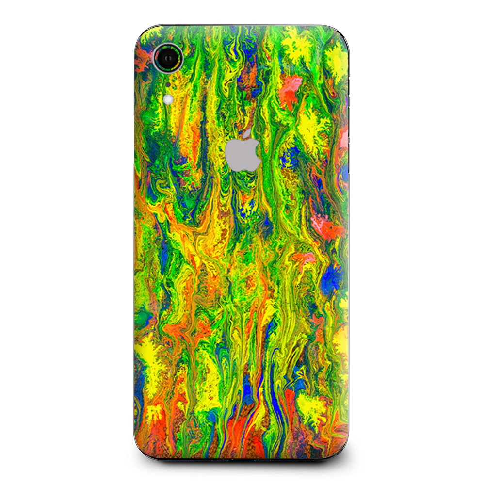 Green Trippy Color Mix Psychedelic Apple iPhone XR Skin