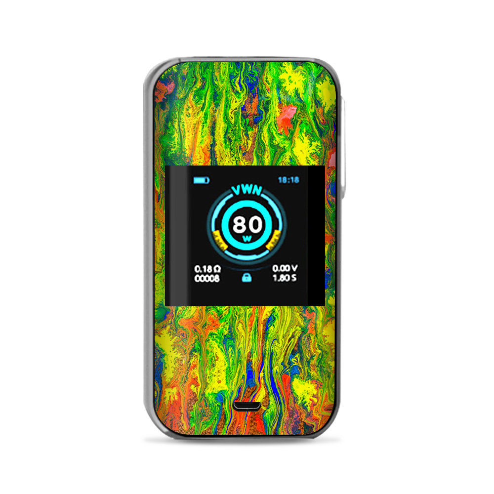  Green Trippy Color Mix Psychedelic Vaporesso Luxe Nano Kit Skin