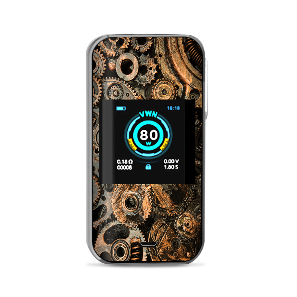  Old Gears Steampunk Patina Vaporesso Luxe Nano Kit Skin
