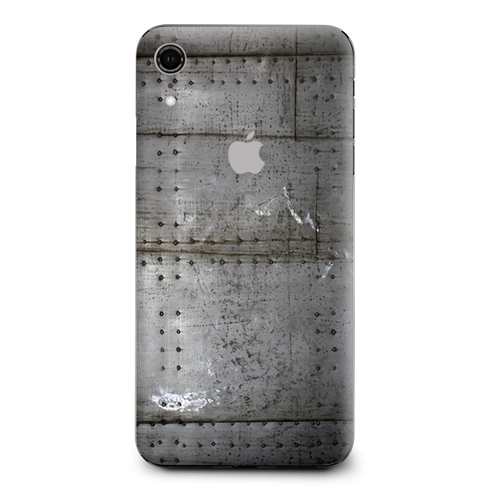 Old Metal Rivets Panels Apple iPhone XR Skin