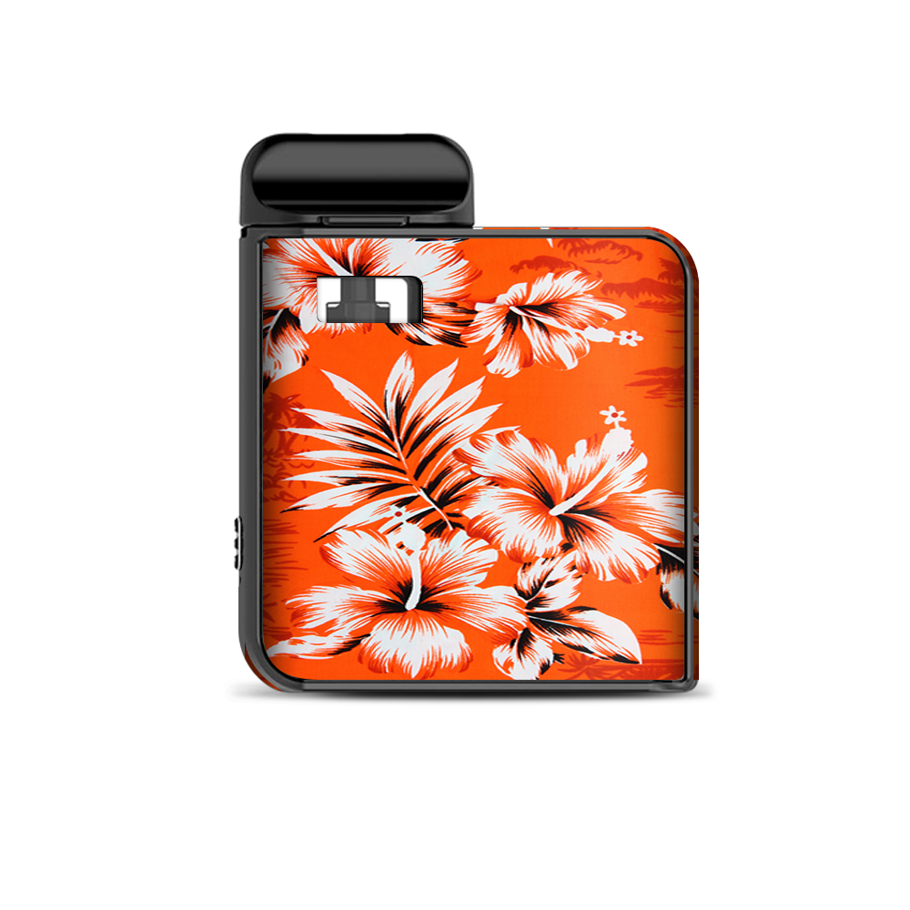  Orange Tropical Hibiscus Flowers Smok Mico Kit Skin