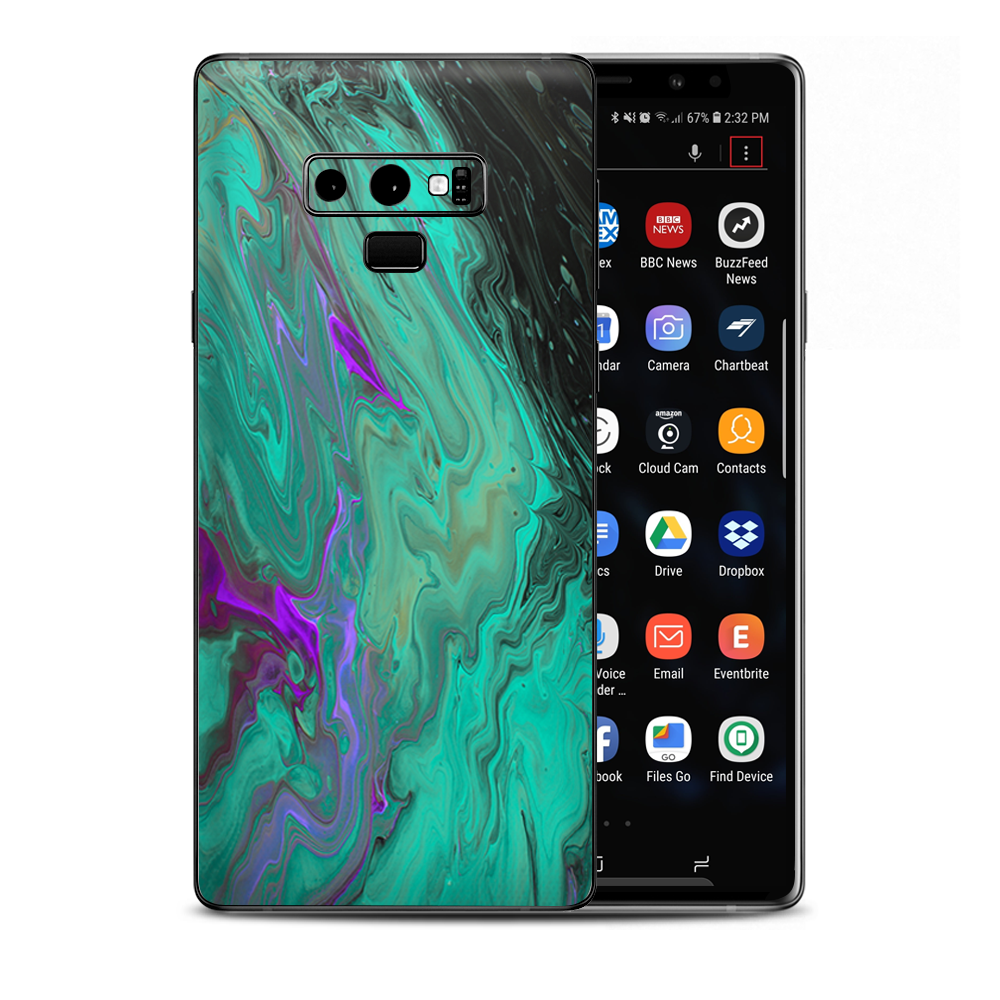 Paint Swirls Abstract Watercolor Samsung Galaxy Note 9 Skin