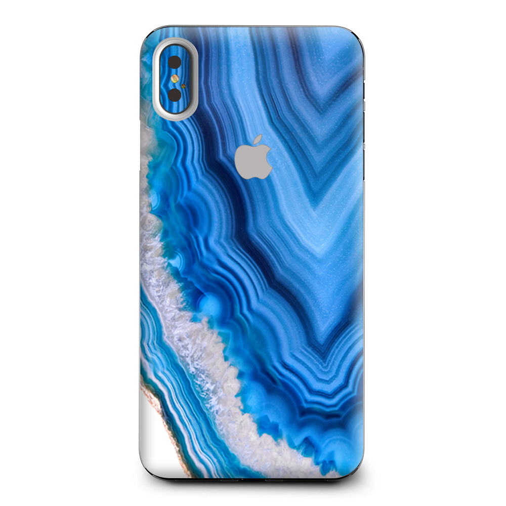 Geode Close Up Blue Crystals Apple iPhone XS Max Skin