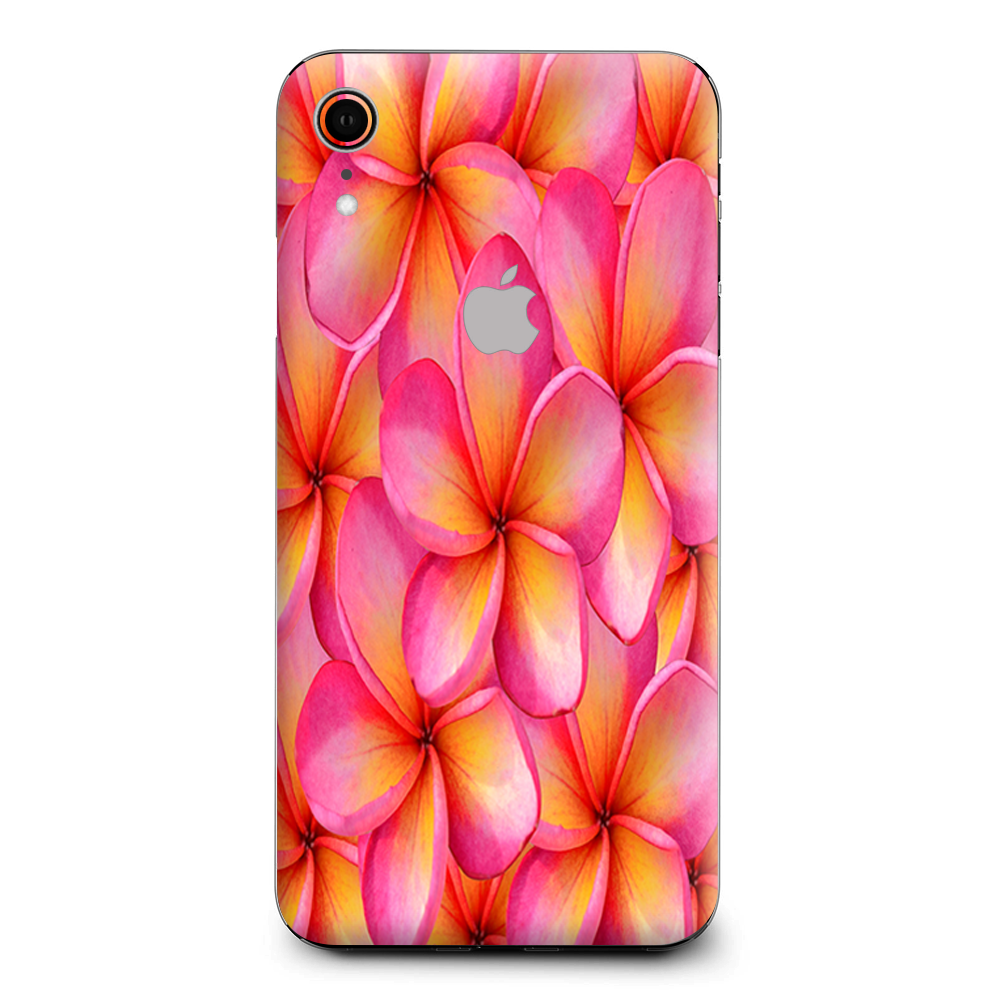 Plumerias Pink Flowers Apple iPhone XR Skin