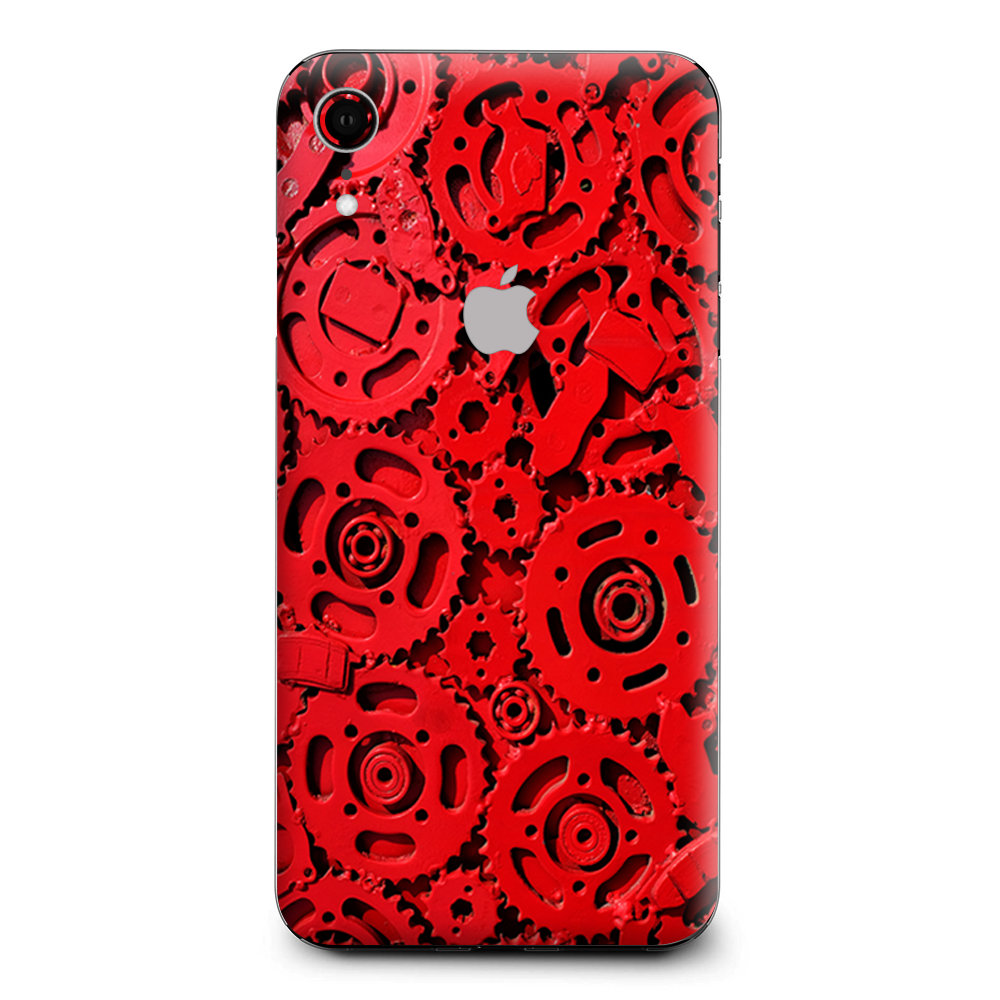 Red Gears Cog Cogs Steam Punk Apple iPhone XR Skin