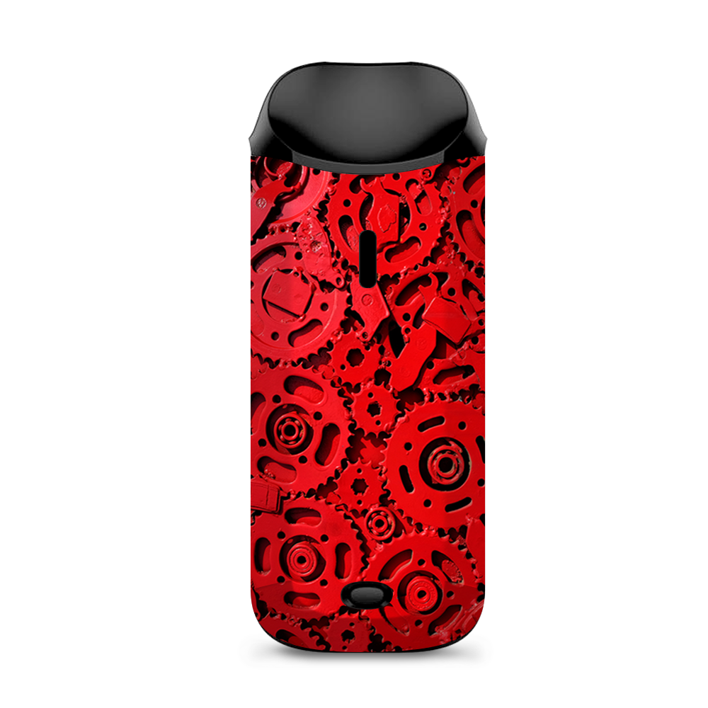  Red Gears Cog Cogs Steam Punk Vaporesso Nexus AIO Kit Skin