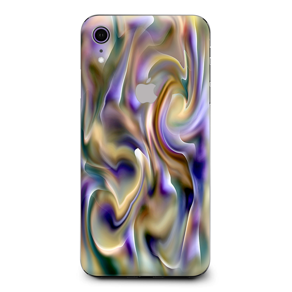 Resin Swirl Opalescent Oil Slick Apple iPhone XR Skin