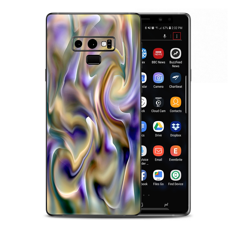 Resin Swirl Opalescent Oil Slick Samsung Galaxy Note 9 Skin