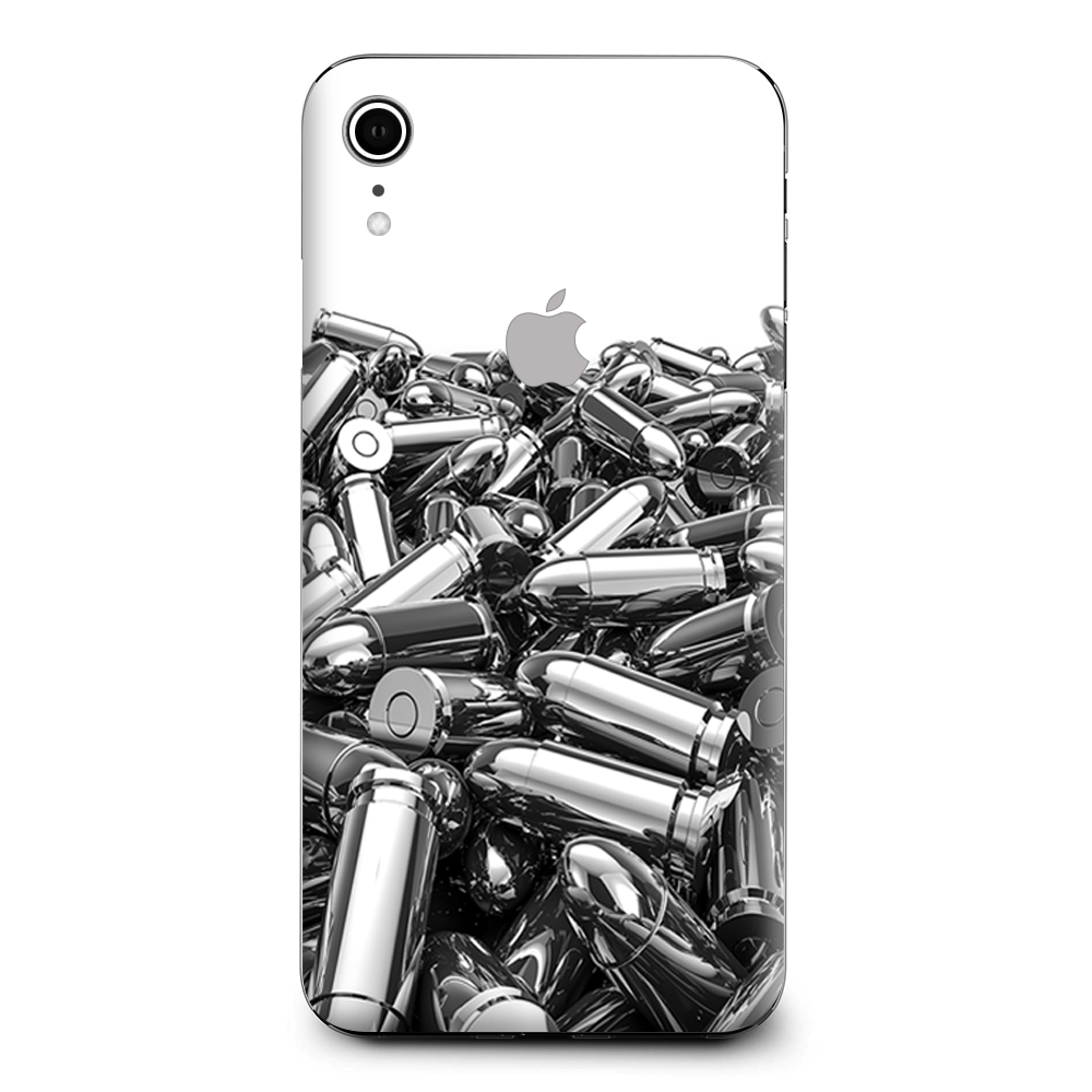 Silver Bullets Polished Black White Apple iPhone XR Skin