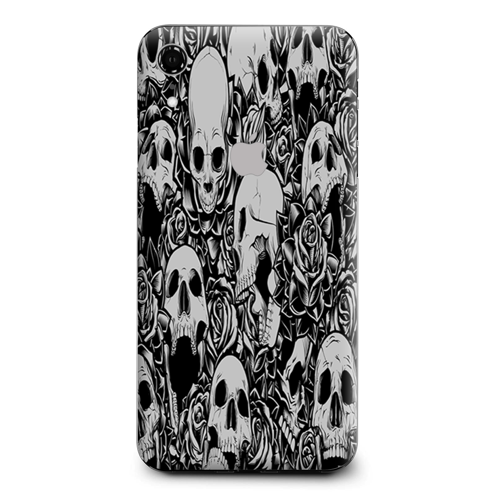 Skulls N Roses Black White Screaming Apple iPhone XR Skin